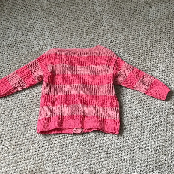 HM PINK AND CORAL STRIPED CARDIGAN TODDLER - Picture 4 of 5